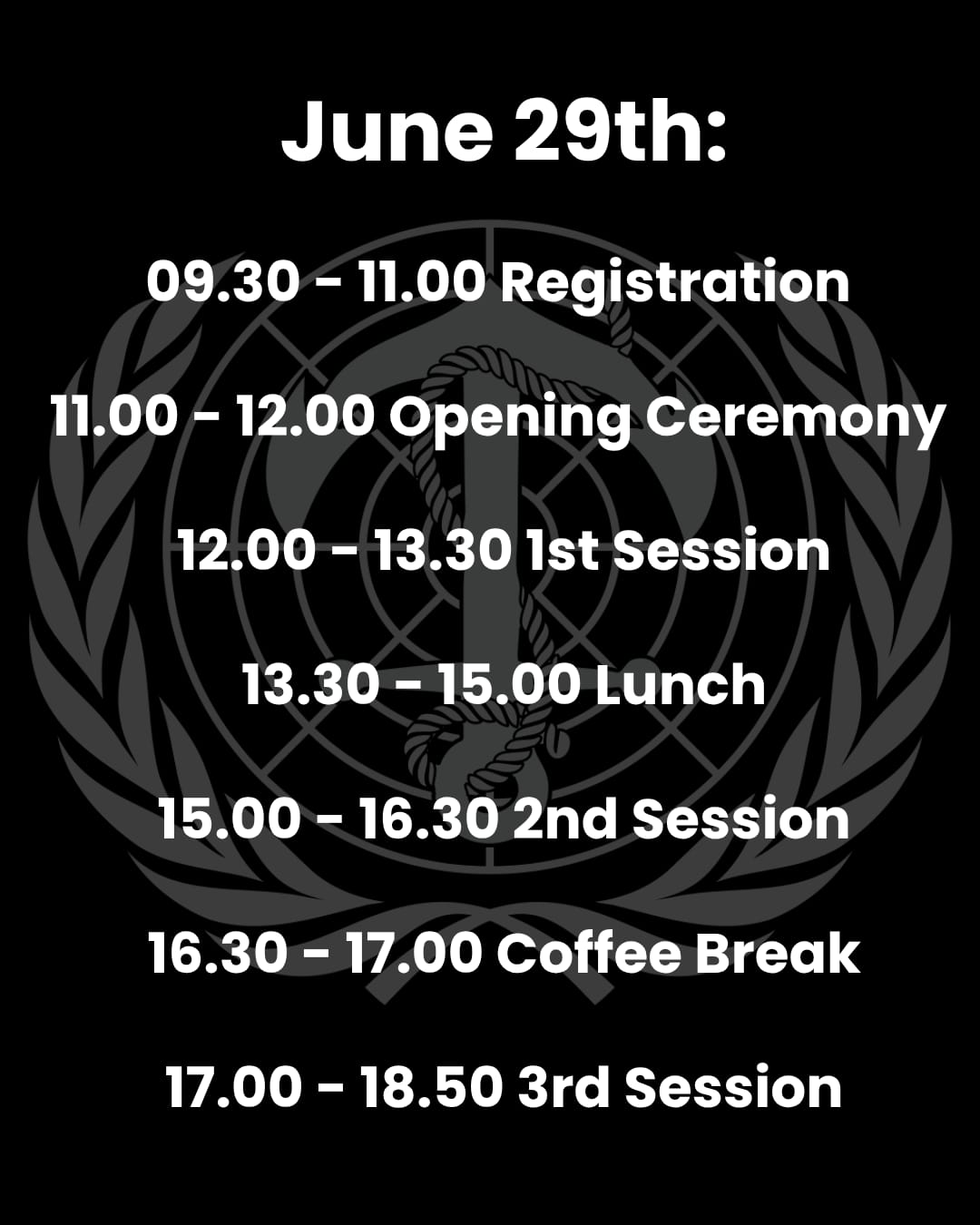 Day One Schedule